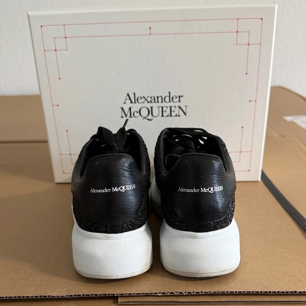 Alexander McQueen Black Sparkle Sneakers